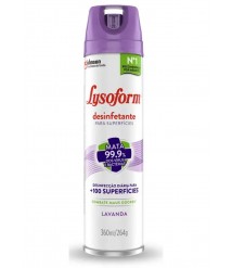 Desinfetante Lysoform LAVANDA aerosol 360 ml bactericida