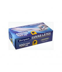 Luva látex com pó TAM P cx c/100un Bompack