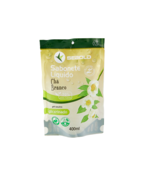 Sabonete 400 ml sachet CHÁ BRANCO Sebold 
