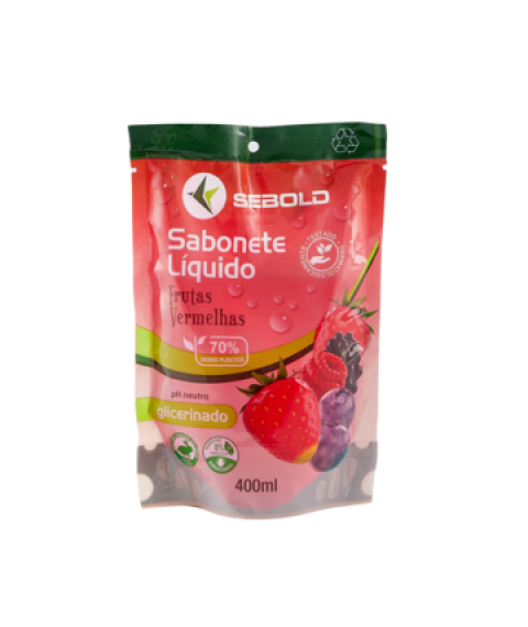 Sabonete 400 ml sachet FRUTAS VERMELAS Sebold 