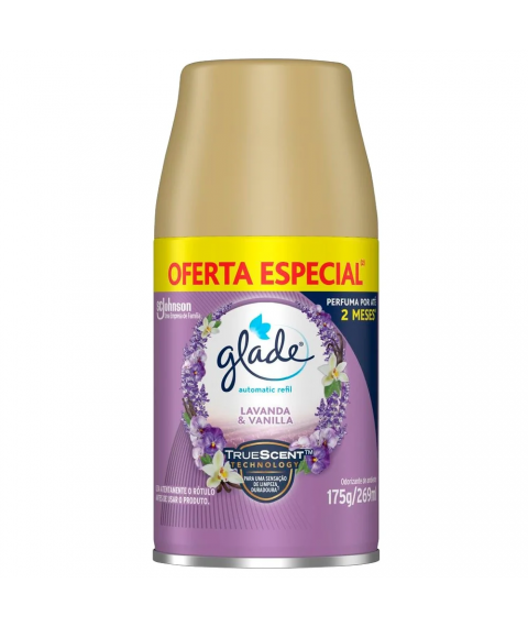 Refil bom ar 269 ml LAVANDA E VANILLA temporizador Glade