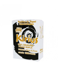 Papel toalha KIRIUS FL DUPLA 23x21 c/1000 branco luxo 34g 