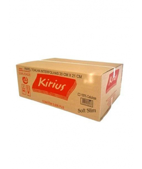 Papel toalha KIRIUS FL BRANCA 20x21 c/5000 20gr