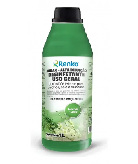 Desinfetante Mirax HERBAL 1 lt ALTA DILUIÇÃO