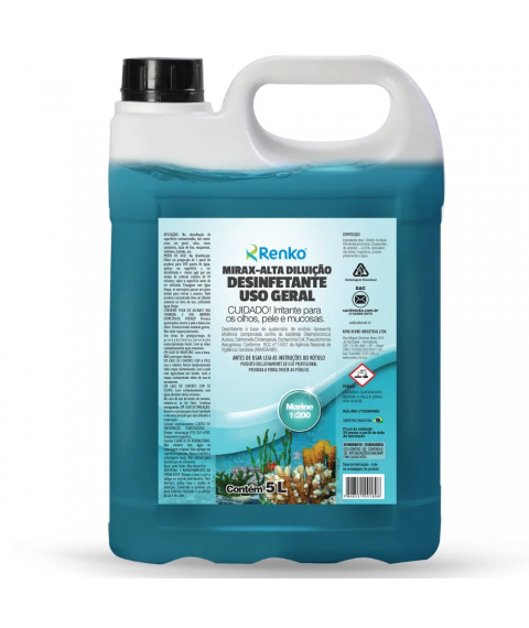 Desinfetante Mirax MARINE 5 lt ALTA DILUIÇÃO