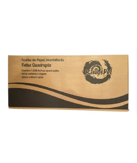 Papel Toalha FL QUADRUPLA 22CM X 20CM kirius 