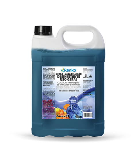 Desinfetante Mirax CRISTAL 5 lt ALTA DILUIÇÃO
