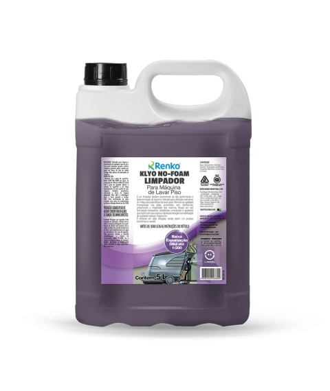 Limpador 5 lt p/ maquina de lavar piso Klyo No-Foam Renko 