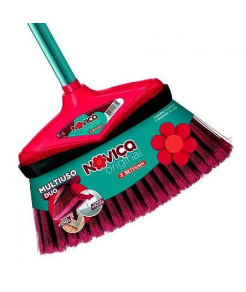 Vassoura de nylon c/ cabo Noviça Original Bettanin