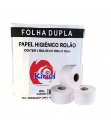 Papel hig. rolão Kirius FL DUPLA c/8 10cmx200mt