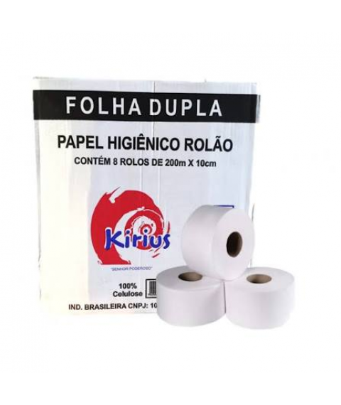 Papel hig. rolão Kirius FL DUPLA c/8 10cmx200mt