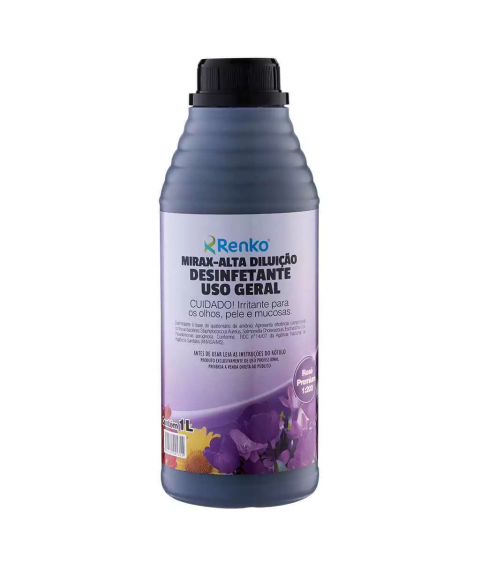 Desinfetante Mirax ROSE PREMIUM 1 lt ALTA DILUIÇÃO