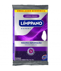 Esponja de louça c/4 antiviral roxa Limppano