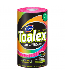 Pano toalha reutilizável ROSA c/44und Toalex 21x20 Limppano 