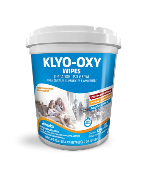 Limpador peróxido de hidrogênio Klyo Oxy WIPES 