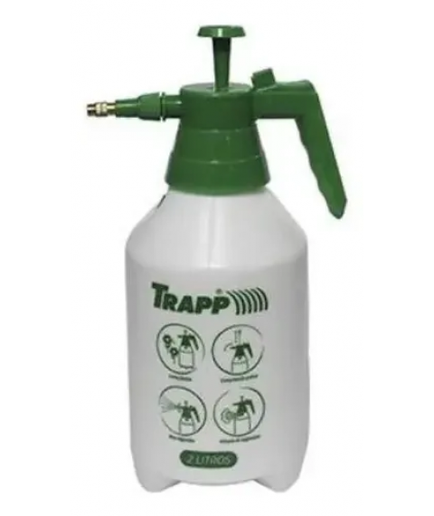 Pulverizador 2 lt com pressao branco/verde Trapp
