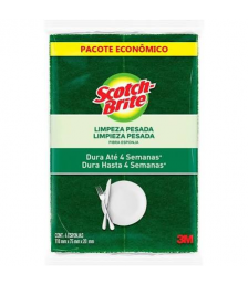 Esponja de louça c/4 Scoth Brite dupla face