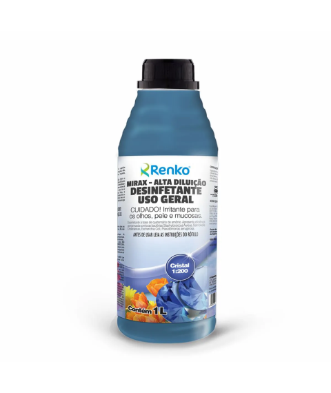 Desinfetante Mirax CRISTAL 1 lt ALTA DILUIÇÃO