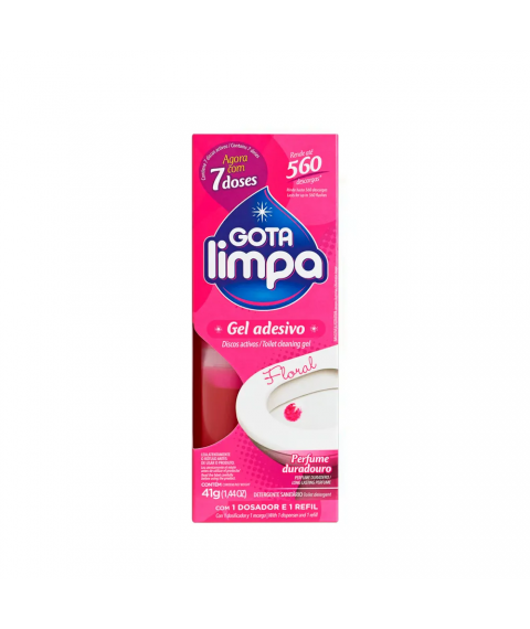 Pedra sanitária  FLORAL c/aplicador 41 gr Gota Limpa