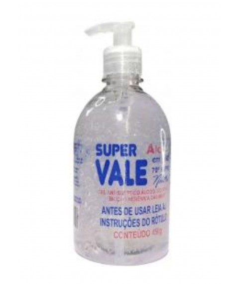 Alcool em gel 450gr 70º pumb SUPER VALE