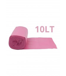 Saco lixo rolo 10 lt ROSA reciclavel c/40 und
