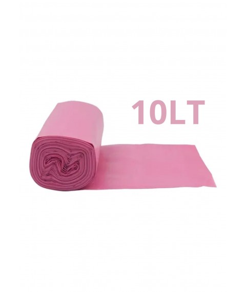 Saco lixo rolo 10 lt ROSA reciclavel c/40 und