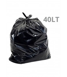 Saco lixo preto 40 lt 62x62 LEVE c/100 und