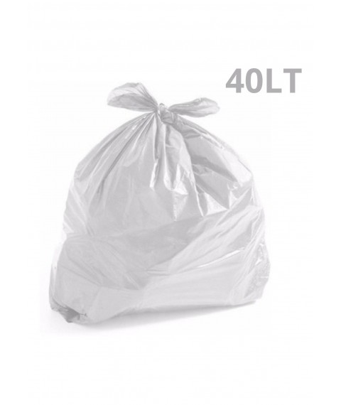 Saco lixo branco 40 lt 62X62 LEVE c/100 und