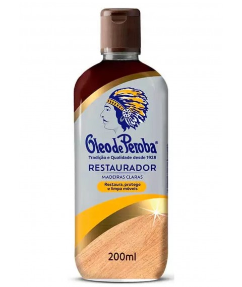 Oleo p/ moveis restaurador madeiras claras Peroba 200 ml