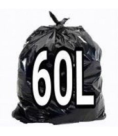 Saco lixo preto LEVE  65x80 60 lt c/100 und
