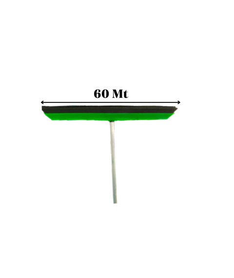 Rodo 60 cm Star plastico borracha dupla c/c aluminio Sanches 709