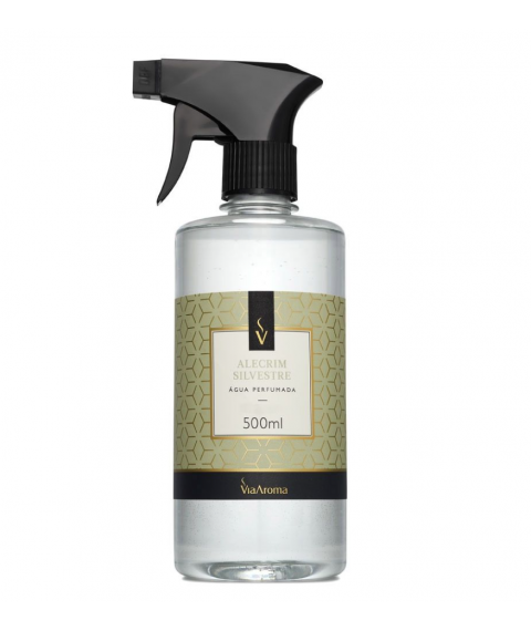Agua perfumada 500 ml ALECRIM SILVESTRE c/gatilho Via Aroma 