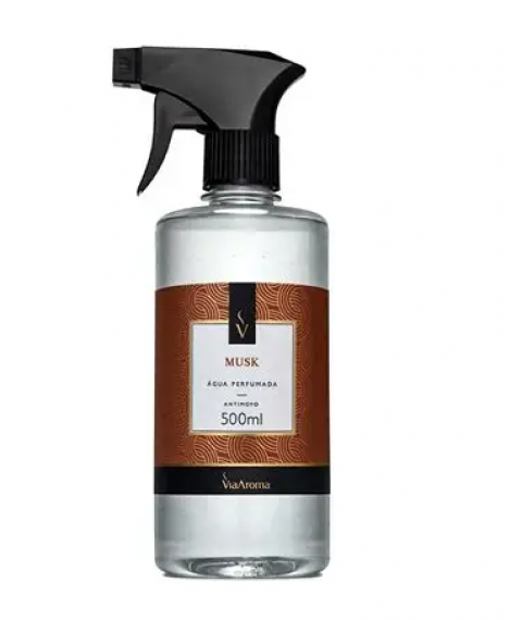 Agua perfumada 500 ml MUSK c/gatilho Via Aroma 