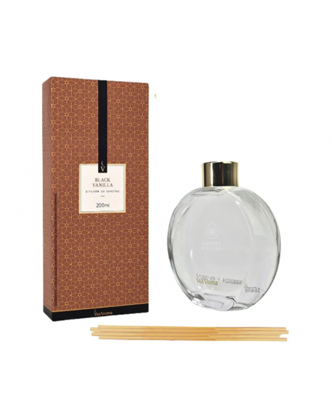 Arom. varetas vidro 200ml BLACK VANILA Via Aroma