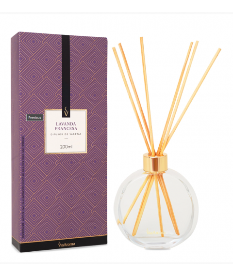 Arom. varetas vidro 200ml LAVANDA FRANCESA Via Aroma 