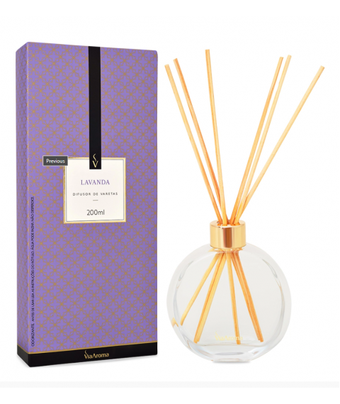 Arom. varetas vidro 200ml LAVANDA  Via Aroma 7989