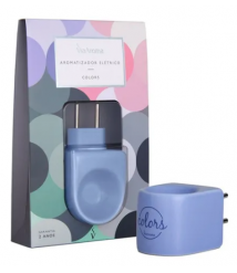 Difusor elétrico porcelana Via Aroma candy Azul