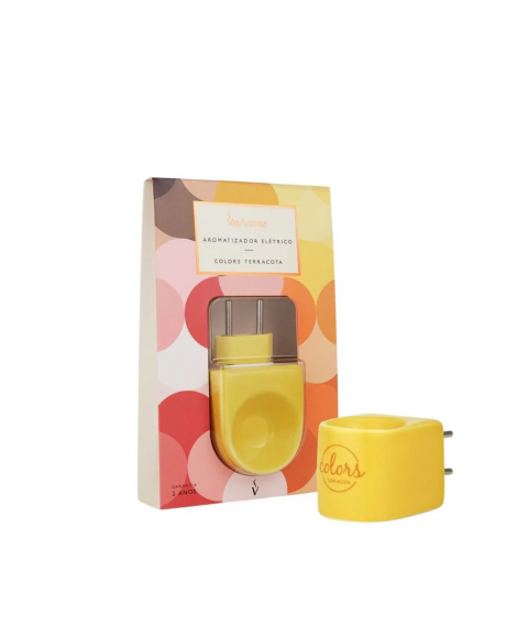 Difusor eletrico TERRACOTA AMARELO porcelana Via Aroma