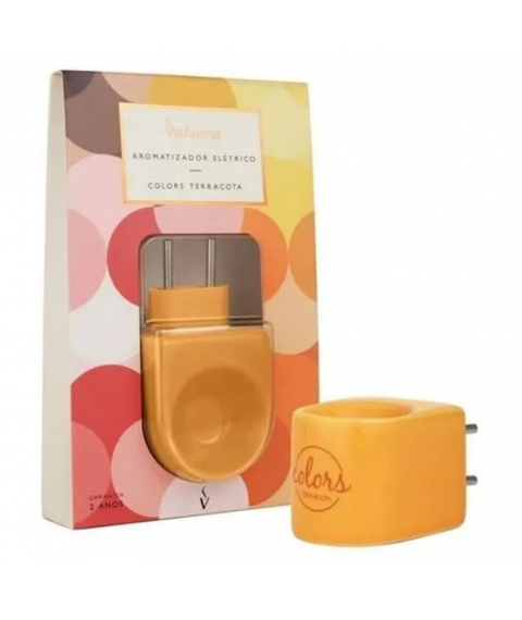 Difusor eletrico TERRACOTA LARANJA porcelana Via Aroma