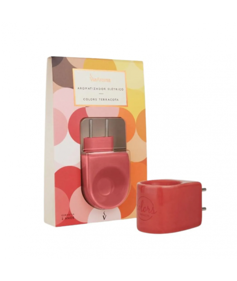 Difusor eletrico TERRACOTA VERMELHO porcelana Via Aroma