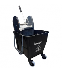 Balde doblo 30 lt COM espremedor divisao PRETO Bralimpia 