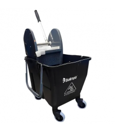 Balde doblo 30 lt COM espremedor divisao PRETO Bralimpia 