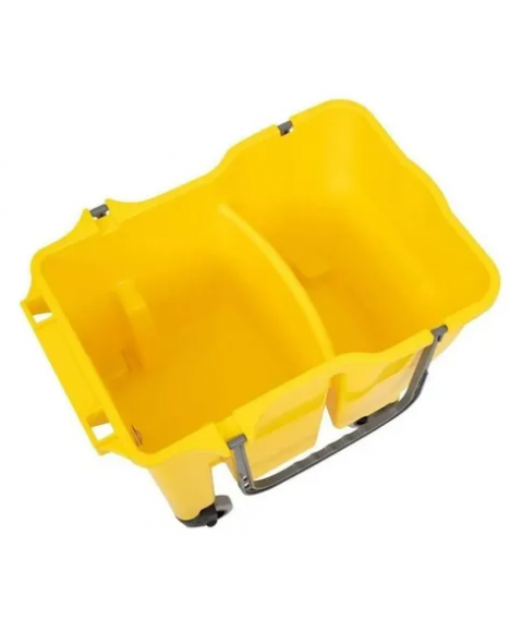 Balde doblo 30 lt SEM espremedor divisao amarelo Bralimpia