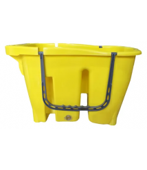 Balde doblo 30 lt SEM espremedor divisao amarelo Bralimpia