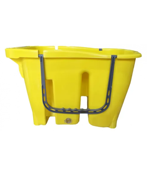 Balde doblo 30 lt SEM espremedor divisao amarelo Bralimpia