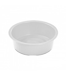 Bacia plástica canelada branca 4,9 lt Plasvale