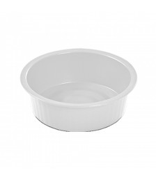 Bacia plástica canelada branca 4,9 lt Plasvale