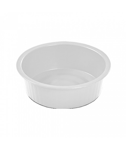 Bacia plástica canelada branca 4,9 lt Plasvale