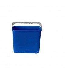 Balde 04 lt azul plastico Bralimpia retangular