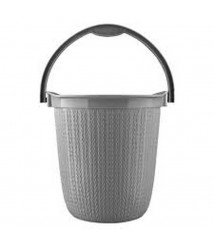 Balde 08 lt TRAMA cinza Plasutil 